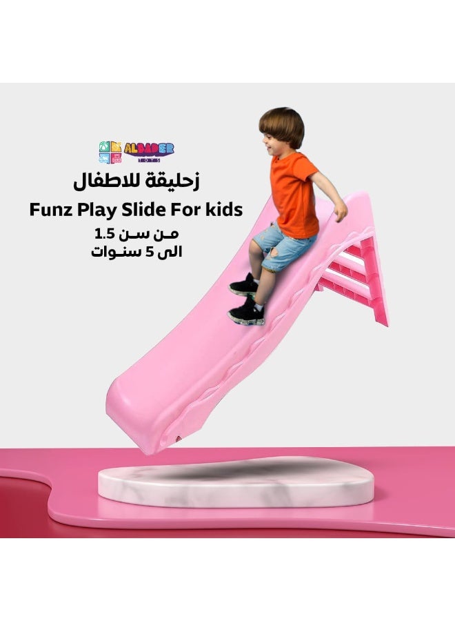 ALBADER Play Slide For kids Pink Color Playset for Indoor or Outdoor Use For Ages 18 Months+, Garden Toy and Outdoor Activity for Kids, Durable, Stable, Child-Safe For Girls and Boys - Image 2